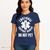 Funny Emotional Support Human Do No Pet Women's T-Shirt thumb 4