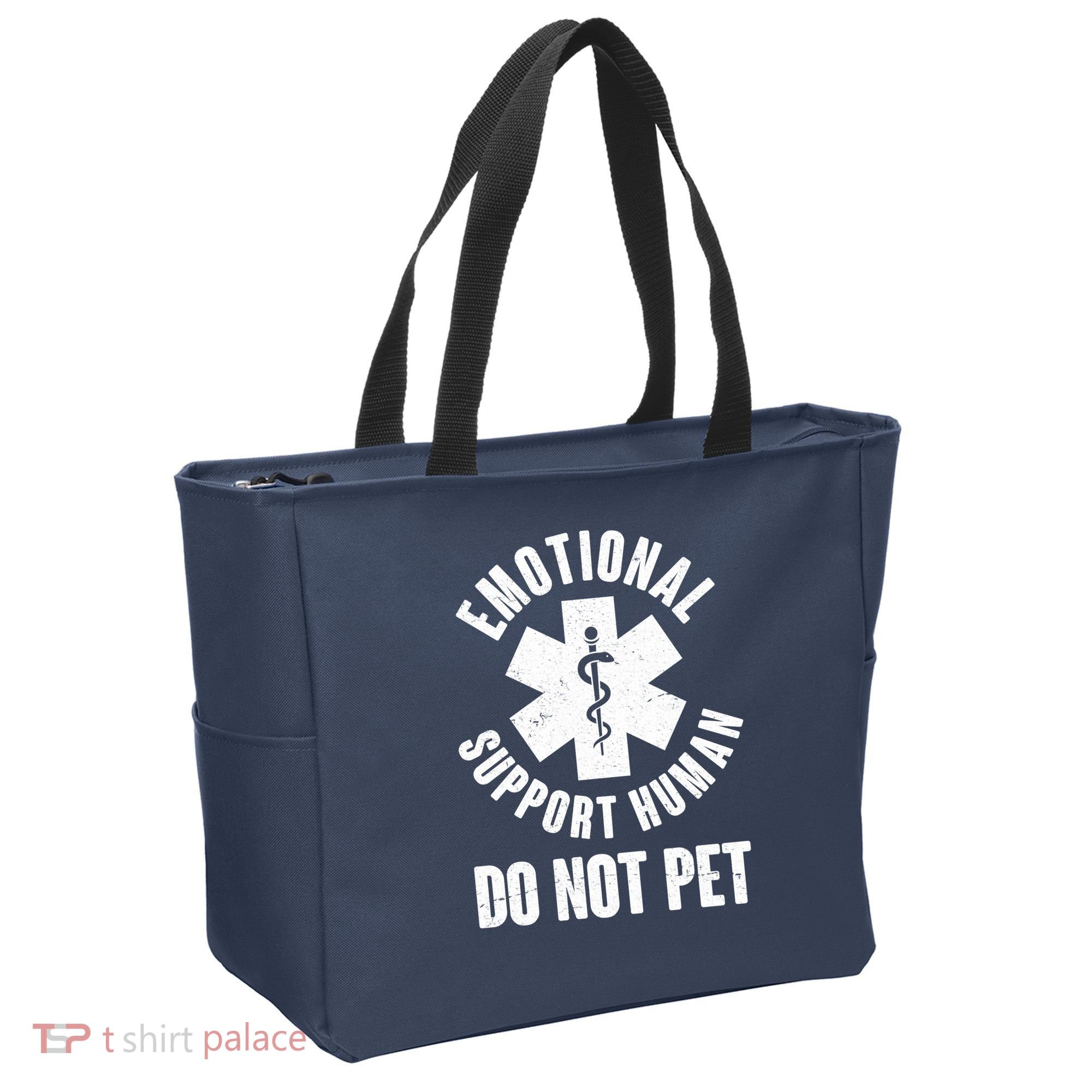 Funny Emotional Support Human Do No Pet Tote Bag