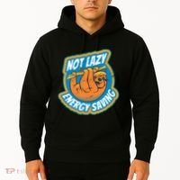 Funny Energy Saving Sloth Hoodie thumb 2