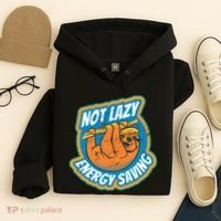 Funny Energy Saving Sloth Hoodie thumb 4
