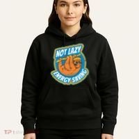 Funny Energy Saving Sloth Hoodie thumb 5