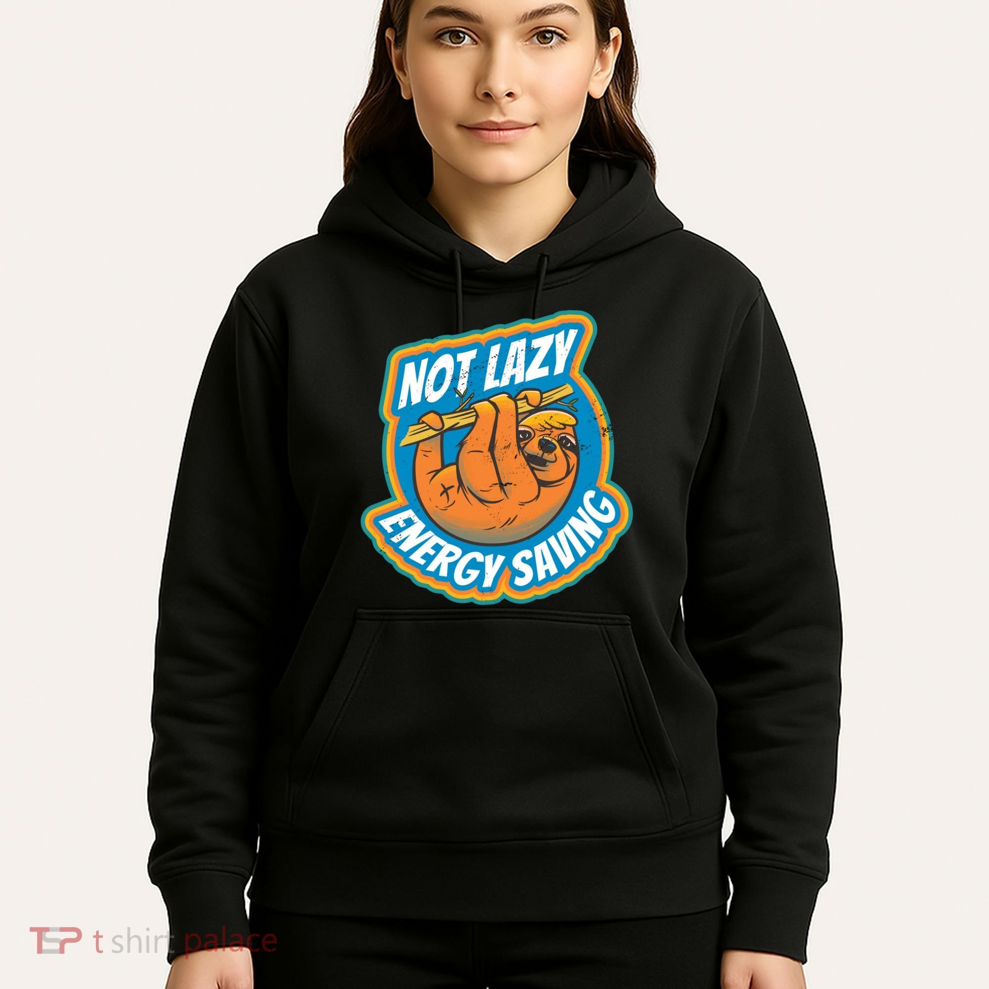 Funny Energy Saving Sloth Hoodie