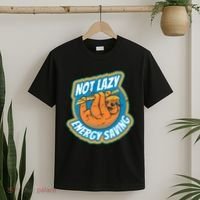 Funny Energy Saving Sloth T-Shirt thumb 2