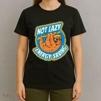 Funny Energy Saving Sloth T-Shirt thumb 4
