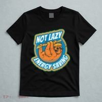 Funny Energy Saving Sloth T-Shirt thumb 5