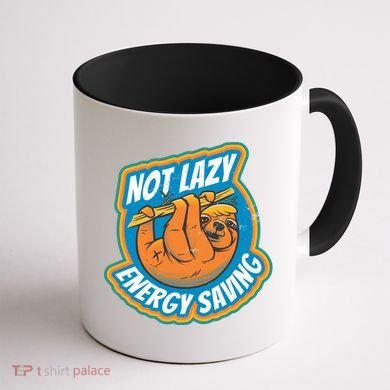Funny Energy Saving Sloth Coffee Mug back