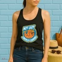 Funny Energy Saving Sloth Women's Tank Top thumb 2