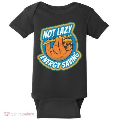 Funny Energy Saving Sloth Baby Bodysuit