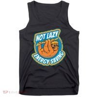 Funny Energy Saving Sloth Tank Top thumb 0