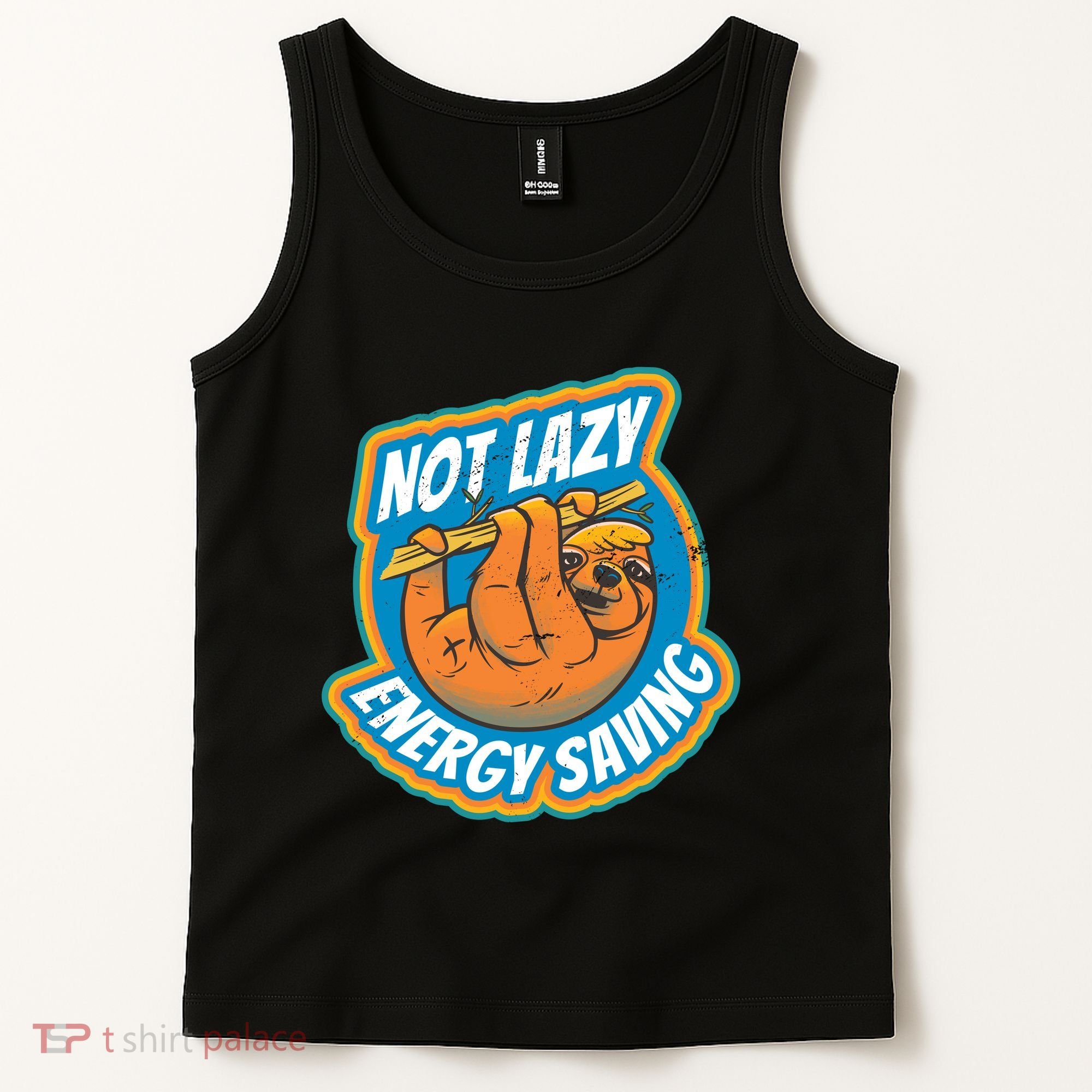 Funny Energy Saving Sloth Tank Top
