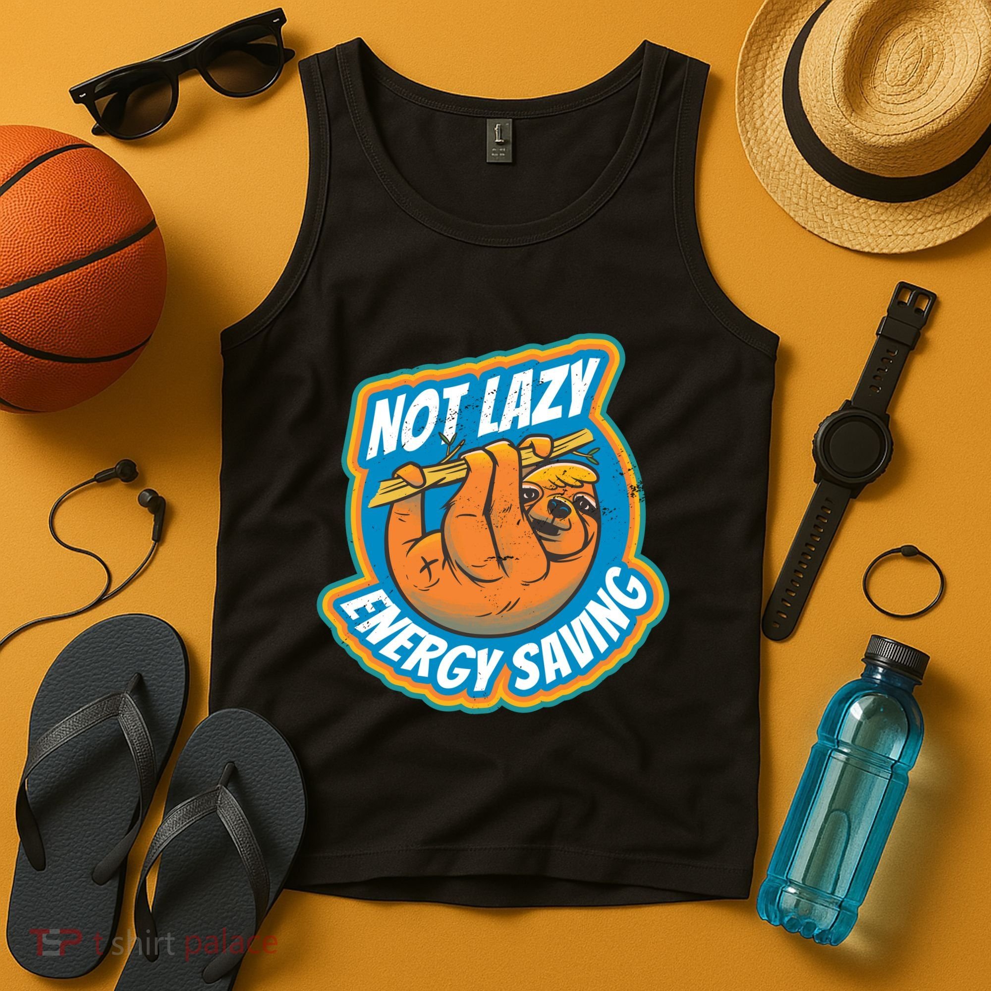 Funny Energy Saving Sloth Tank Top