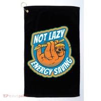 Funny Energy Saving Sloth Golf Towel thumb 0