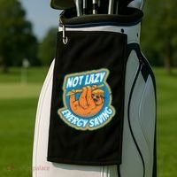 Funny Energy Saving Sloth Golf Towel thumb 2