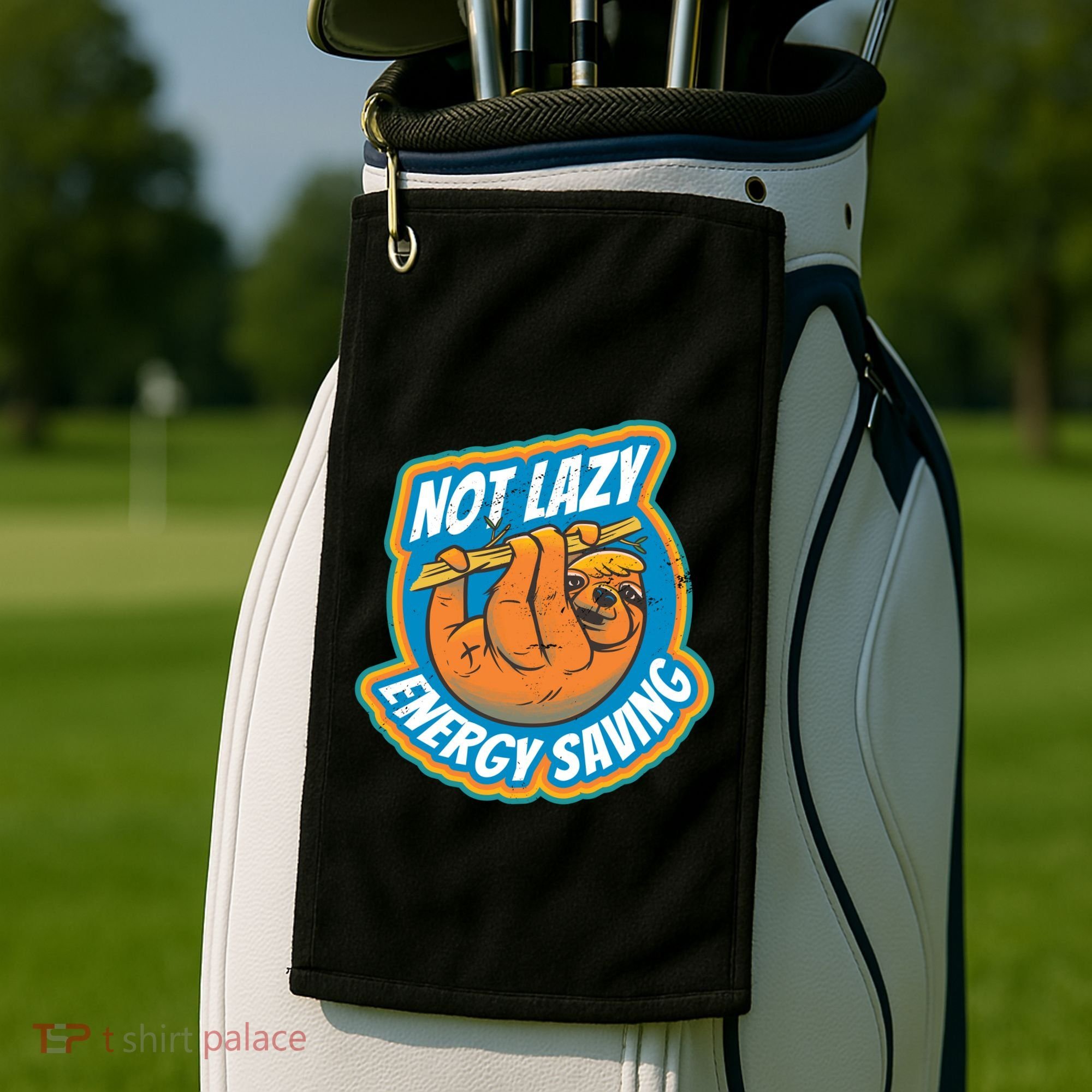 Funny Energy Saving Sloth Golf Towel