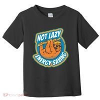 Funny Energy Saving Sloth Toddler T-Shirt thumb 0