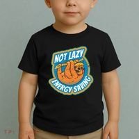 Funny Energy Saving Sloth Toddler T-Shirt thumb 2