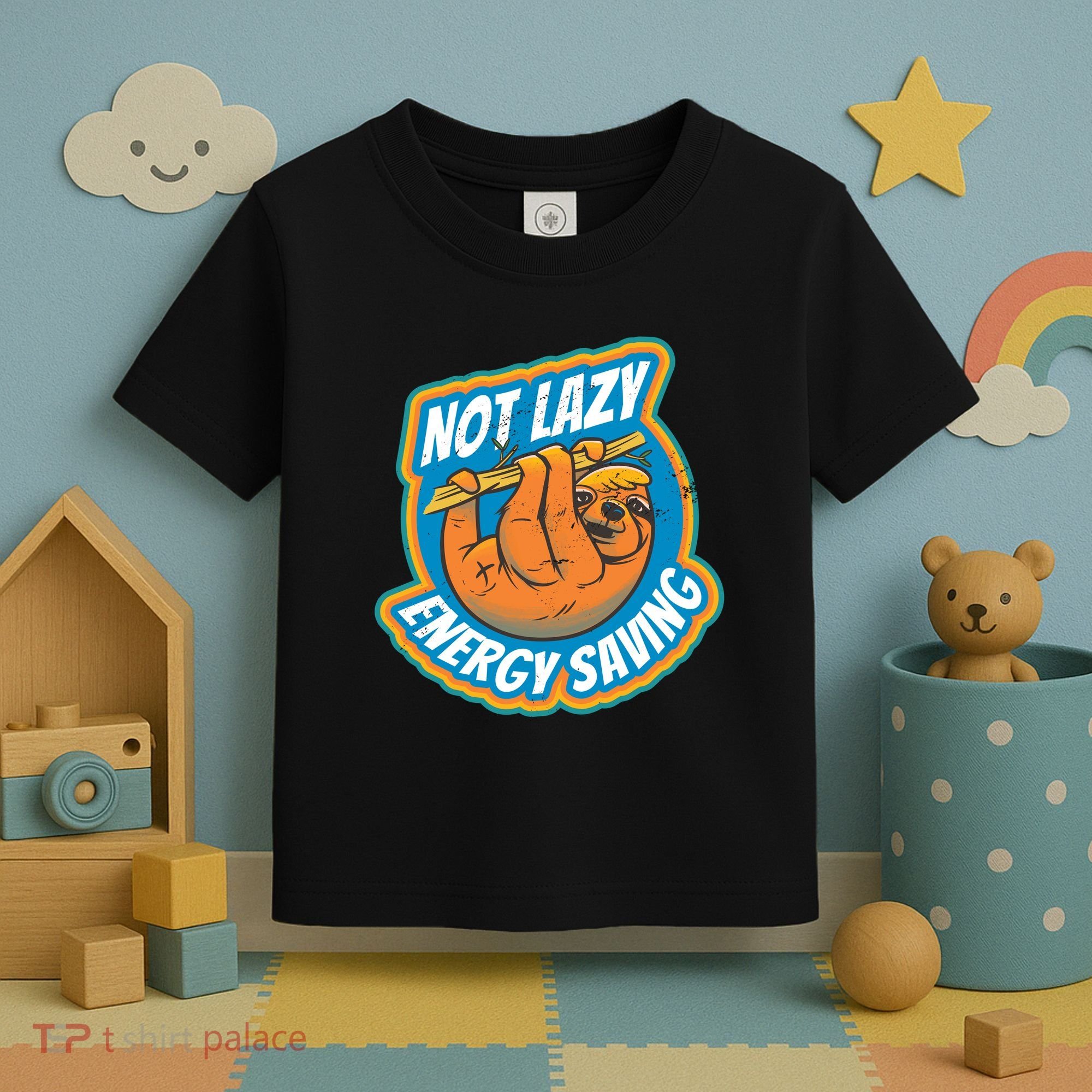 Funny Energy Saving Sloth Toddler T-Shirt