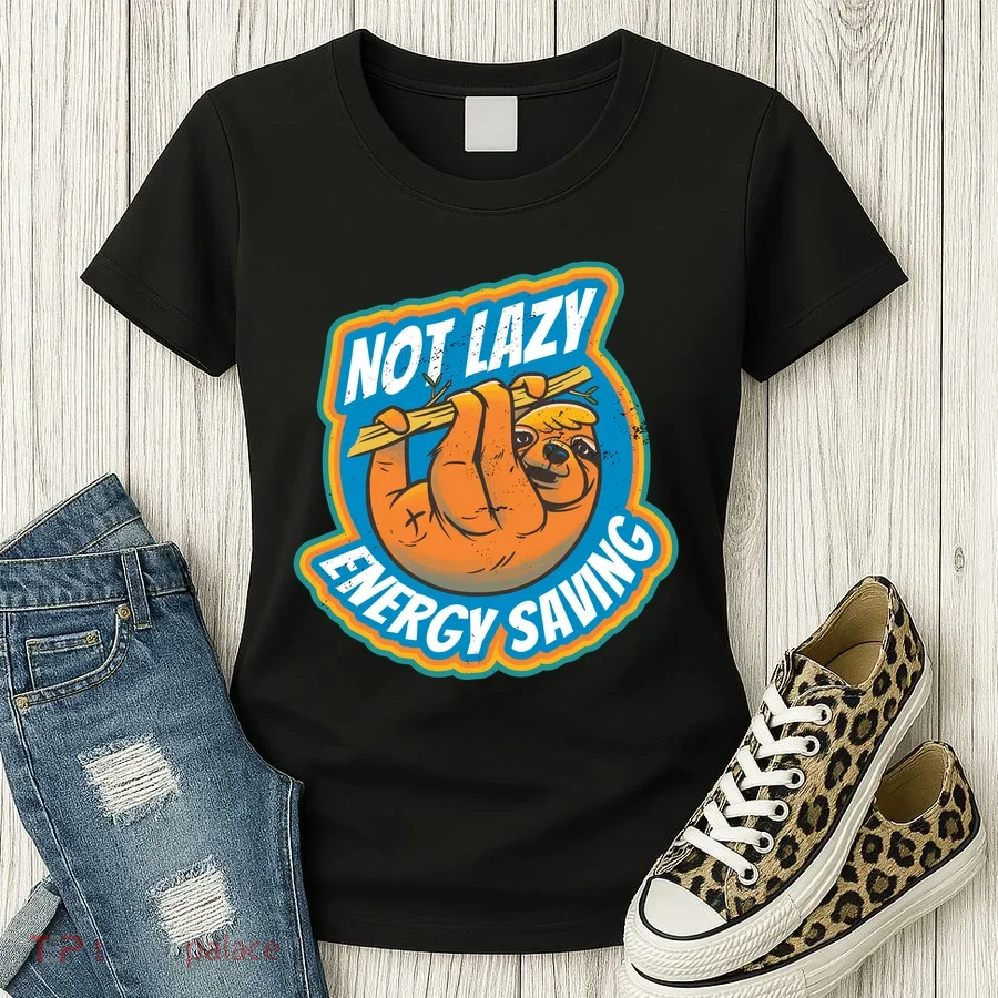 Funny Energy Saving Sloth Women's T-Shirt