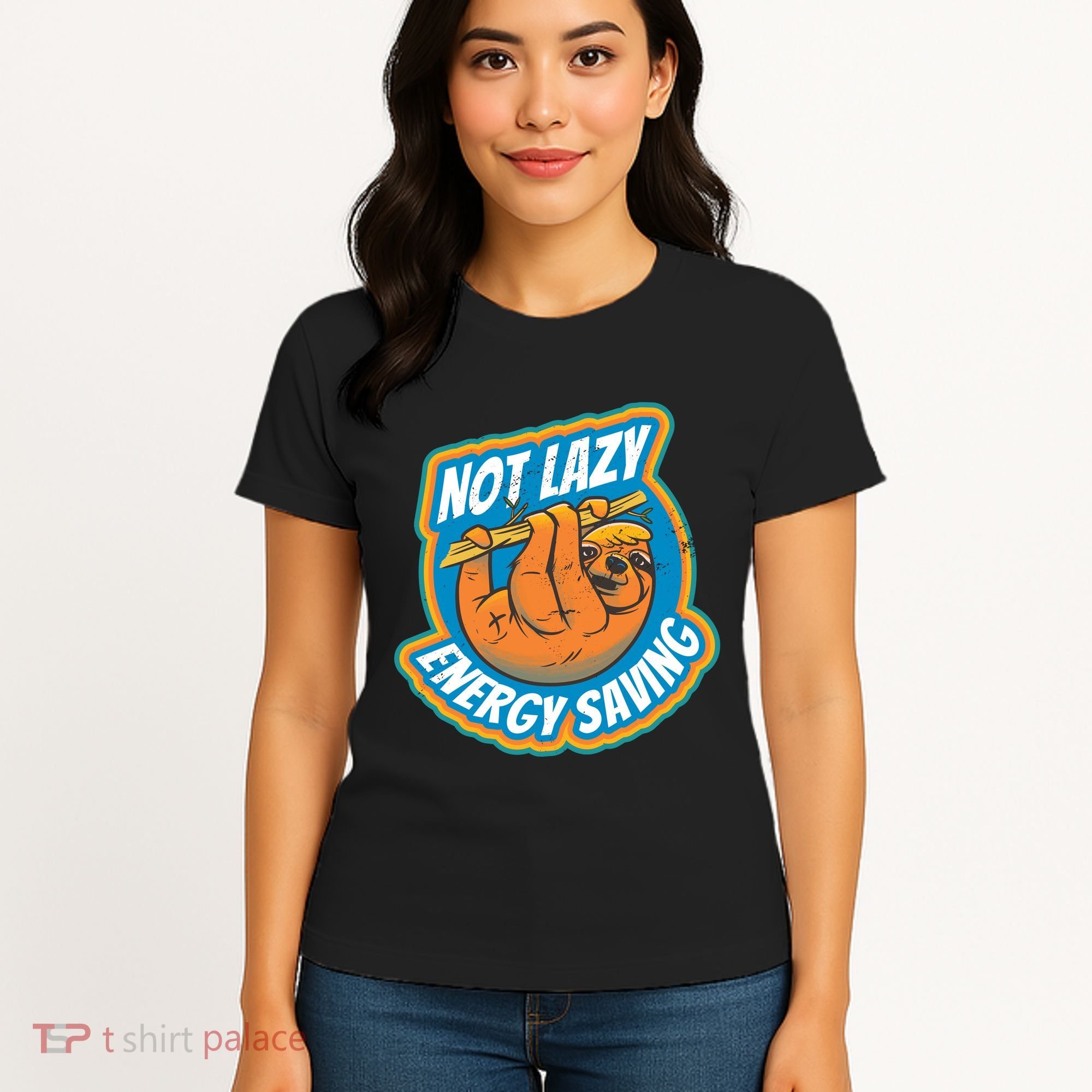 Funny Energy Saving Sloth Women's T-Shirt
