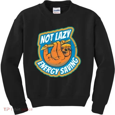 Funny Energy Saving Sloth Kids Sweatshirt