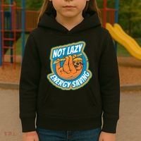 Funny Energy Saving Sloth Kids Hoodie thumb 3