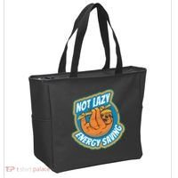 Funny Energy Saving Sloth Tote Bag thumb 2