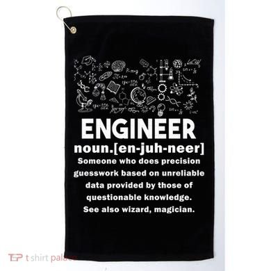 Funny Engineer Meaning Golf Towel