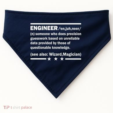 Funny Engineer Noun Definition USA-Made Doggie Bandana