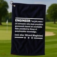 Funny Engineer Noun Definition Golf Towel thumb 1