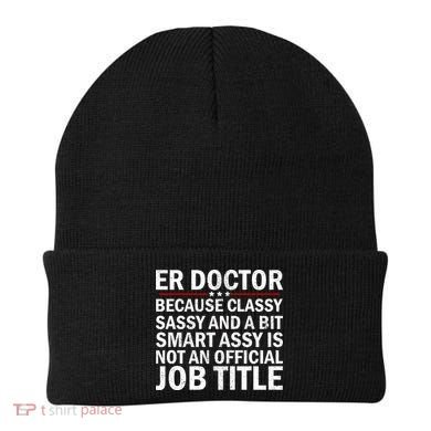 Funny Er Doctor Official Job Title Beanie