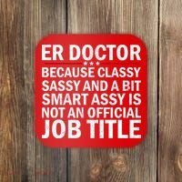 Funny Er Doctor Official Job Title Coaster thumb 0