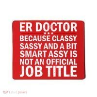 Funny Er Doctor Official Job Title Mousepad thumb 0