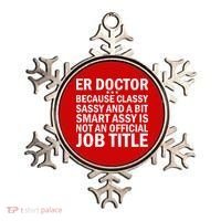Funny Er Doctor Official Job Title Ornament thumb 0
