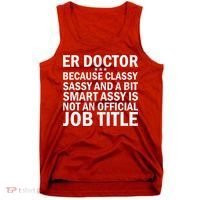 Funny Er Doctor Official Job Title Tank Top thumb 0