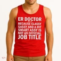 Funny Er Doctor Official Job Title Tank Top thumb 3