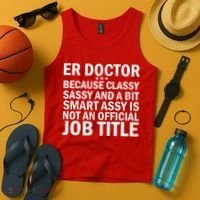 Funny Er Doctor Official Job Title Tank Top thumb 4