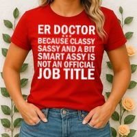 Funny Er Doctor Official Job Title Women's T-Shirt thumb 2