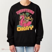 Funny Everything Is Gonna Be Okay Vacation Skeleton Women's Sweatshirt thumb 0