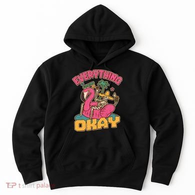 Funny Everything Is Gonna Be Okay Vacation Skeleton Hoodie