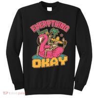 Funny Everything Is Gonna Be Okay Vacation Skeleton Sweatshirt thumb 0