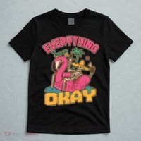 Funny Everything Is Gonna Be Okay Vacation Skeleton T-Shirt thumb 5