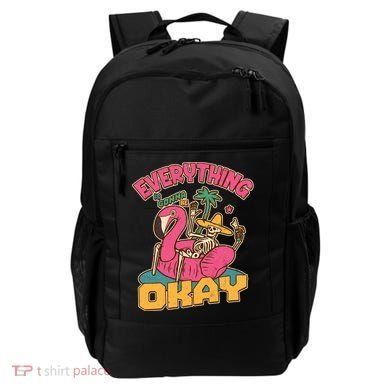 Funny Everything Is Gonna Be Okay Vacation Skeleton Backpack