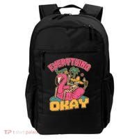 Funny Everything Is Gonna Be Okay Vacation Skeleton Backpack thumb 0