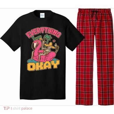 Funny Everything Is Gonna Be Okay Vacation Skeleton Pajama Set