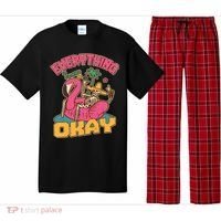 Funny Everything Is Gonna Be Okay Vacation Skeleton Pajama Set thumb 0