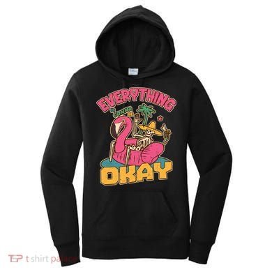 Funny Everything Is Gonna Be Okay Vacation Skeleton Women's Hoodie
