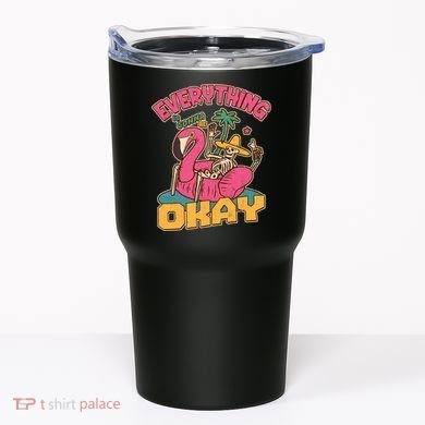 Funny Everything Is Gonna Be Okay Vacation Skeleton Tumbler