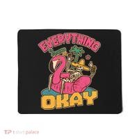 Funny Everything Is Gonna Be Okay Vacation Skeleton Mousepad thumb 0