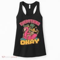 Funny Everything Is Gonna Be Okay Vacation Skeleton Women's Tank Top thumb 0