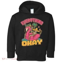 Funny Everything Is Gonna Be Okay Vacation Skeleton Toddler Hoodie thumb 0